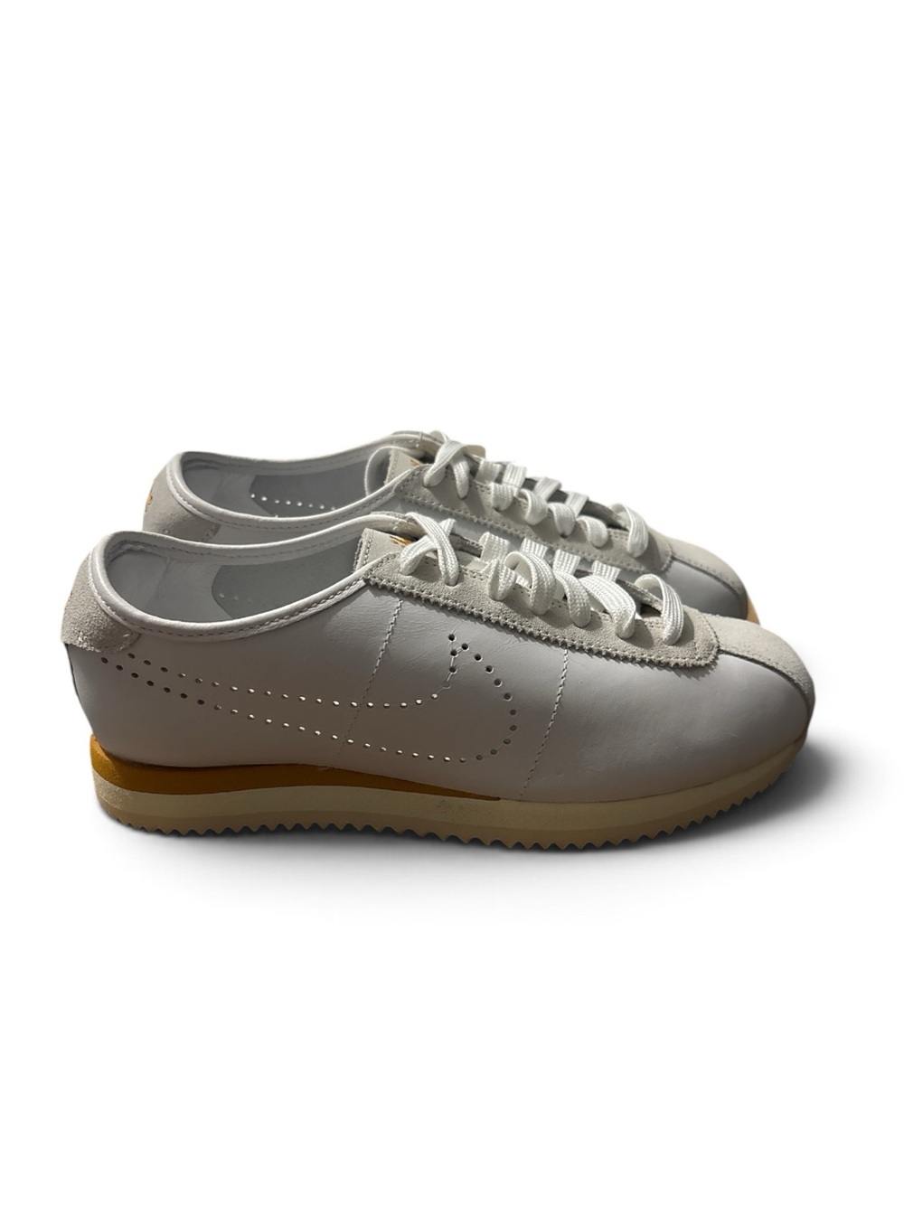 Women's Nike Cortez LT White Bronze Light Bone Perforated Leather HQ1841-100